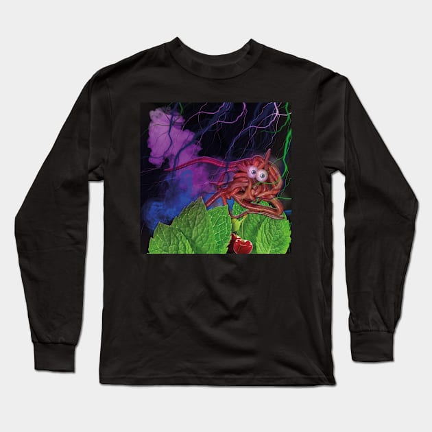 Worms Surreal Collage Art Long Sleeve T-Shirt by MeditativeLook